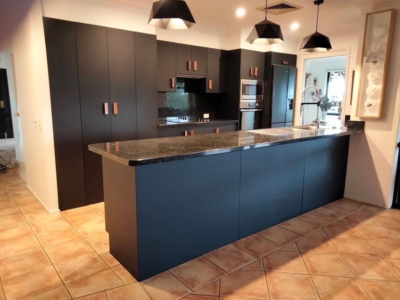 All Black Kitchen Resurfacing