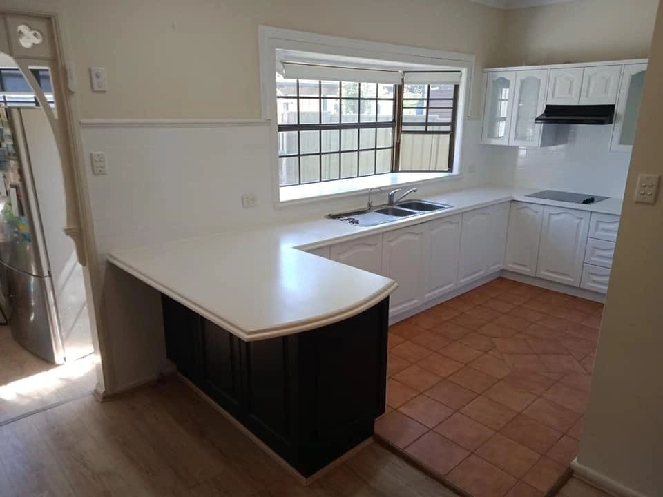 Black, White Kitchen Resurfacing